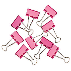 Fashion Binder Clips 1 Pink Pack Of 12 by Office Depot & OfficeMax