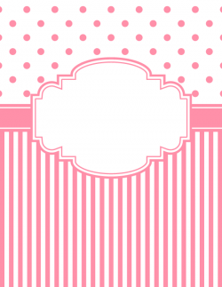 Free printable pink polka dot and stripe binder cover template ...