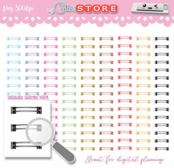 Digital binder rings clipart. PNG graphics great for