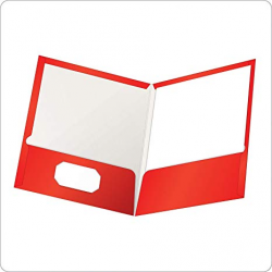 Amazon.com : Oxford Showfolio Laminated Twin Pocket Folders, Letter ...