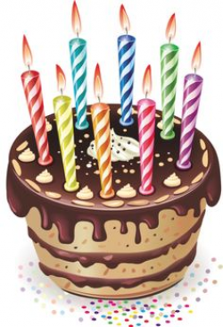 Birthday Cake Clipart. Cake Illustration. Birthday Cake Digital ...