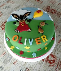 Birthday cake bing bunny cake topper from cbeebies..100% edible ...