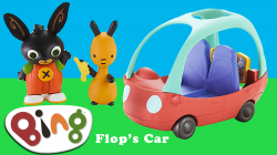 Bing Bunny Cbeebies Flop's Car Toy unboxing BBC Cbeebies Bing TV ...