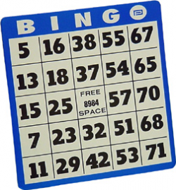 Big Bingo Card Clipart