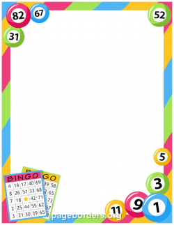Printable bingo border. Use the border in Microsoft Word or other ...