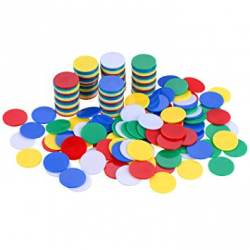 Willbond 200 Pieces Counters Counting Chips Plastic Markers 22 mm ...