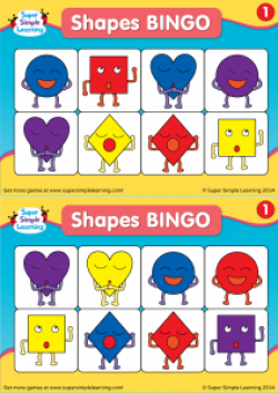 Shapes BINGO 1 | Super Simple