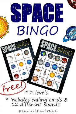 Space BINGO {FREE} | Preschool Powol Packets