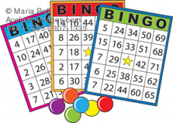 Bingo Cards Clip Art Illustration