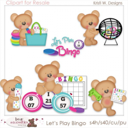 Let's Play Bingo www.bearnecessitiesscraps.com | Kristi W. Designs ...