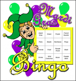 Mardi Gras Themed Bingo Set