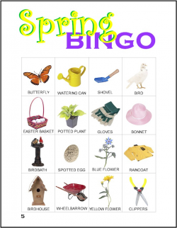 Spring Bingo Card 5 - MakingFriendsMakingFriends