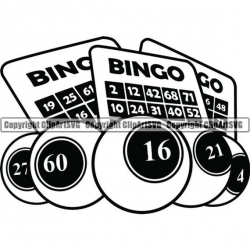 Bingo #3 Card Gambling Gamble Lottery Lotto Ball Keno Casino Bet Betting  Game .SVG .EPS .PNG Clipart Vector Cricut Cut Cutting Download File