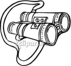 Binoculars Clipart Black And White - Letters