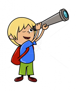 Boy watching binoculars-clip art | Free vectors, illustrations ...