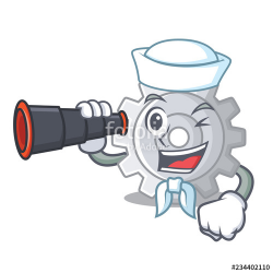 Sailor with binocular gear settings mechanism on mascot ...