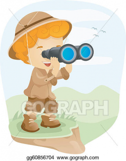 Vector Art - Binocular kid. EPS clipart gg60856704 - GoGraph