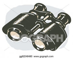 Drawing - A vintage pair of binoculars. Clipart Drawing gg62248480 ...