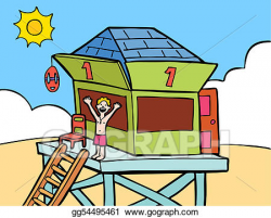 EPS Vector - Lifeguard tower. Stock Clipart Illustration gg54495461 ...