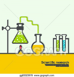 Vector Art - The concept of chemical science research lab. Clipart ...