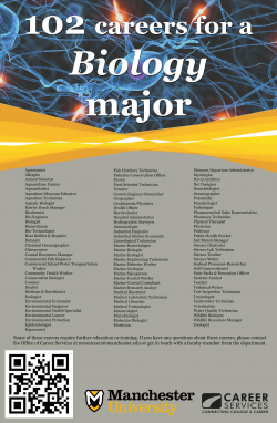 BIOLOGY: 102 careers for a Biology Major ::: ASU-BEEBE ::: www.ASUB ...