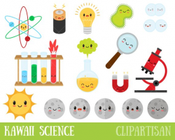 Kawaii Science Clipart | Lab Clip Art | Scientist | Chemistry ...