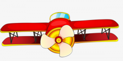 Animated Cartoon Red Small Plane, Hand Painted Cartoon, Red ...