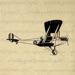 Printable Airplane Image Old Airplane Digital Antique Plane Graphic ...