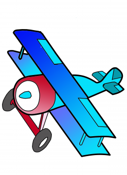 Blue clipart biplane - Pencil and in color blue clipart biplane