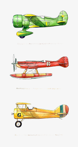 Cartoon Airplane, Glider Aircraft, Hand Painted Aircraft, Red Plane ...