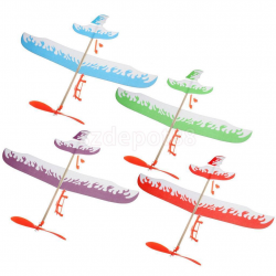 Blue Rubber Band Powered Glider Plane Aircraft Kit Flying Model ...