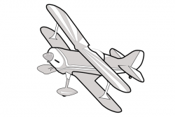 Grey Biplane Clipart | Free Images at Clker.com - vector clip art ...