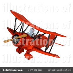 Biplane Clipart #1097346 - Illustration by KJ Pargeter