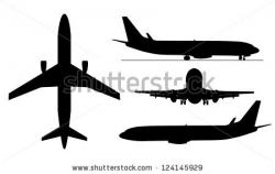 Private Jet Silhouette at GetDrawings.com | Free for personal use ...