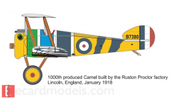 1/48 Sopwith Camel Ruston's 1,000th Machine Paper Model