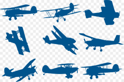 Airplane Biplane Silhouette Download - Blue plane png download ...