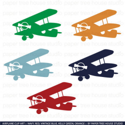 Airplane Clip Art. Vintage Airplane Clipart. Airplane PNG. Aviation ...