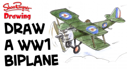 How to Draw a WWI Biplane - Sopwith Camel Pup - YouTube