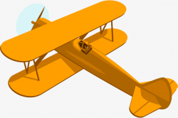Yellow Cartoon Plane, Yellow, Cartoon, Aircraft PNG Image and ...