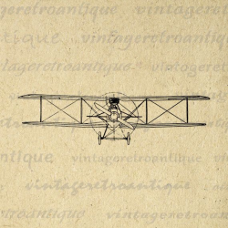 Printable 1917 Biplane Graphic Image Antique Airplane Digital ...