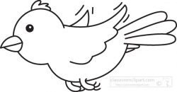 flying bird clipart black and white 1 | Clipart Station