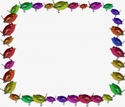 Colored Bird Border Background, Color, Birds, Frame PNG Image and ...