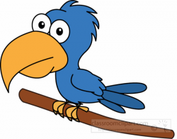 Animal Clipart - Bird Clipart - blue-bird-on-tree-branch-clipart ...