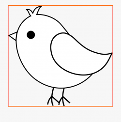 Cute Bird Clipart Black And White - Cute Bird Drawing ...