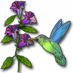 Hummingbird Flower Silhouette at GetDrawings.com | Free for personal ...