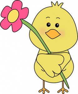 Bird and a Flower Clip Art - Bird and a Flower Image