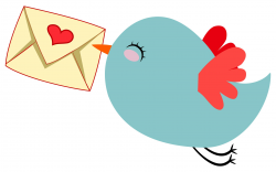 Cute Mail Carrier Bird Clipart - Design Droide