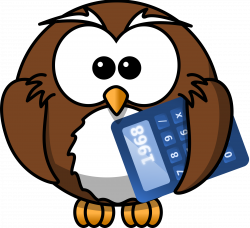 Clipart - Owl with calculator