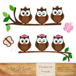 INSTANT DOWNLOAD Digital Clip Art Owl Clipart Owl Clip