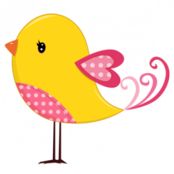 Pink and Yellow Birds-Cherry Clipart - Minus | Applique for Sewing ...